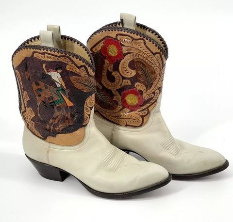 Black Jack Full Python Snakeskin Boots 6B