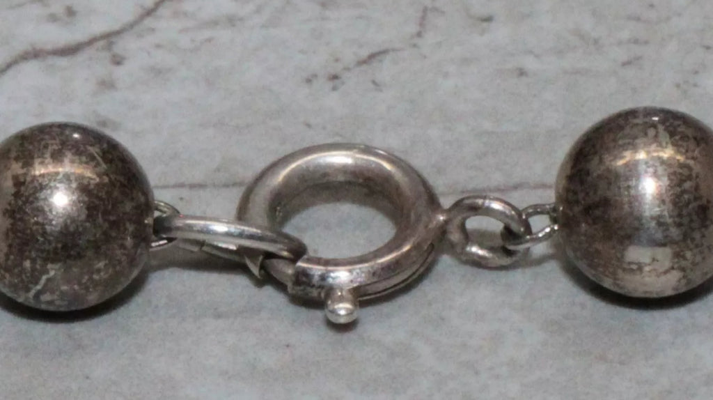 Navajo Sterling Pearls 25” Long Necklace