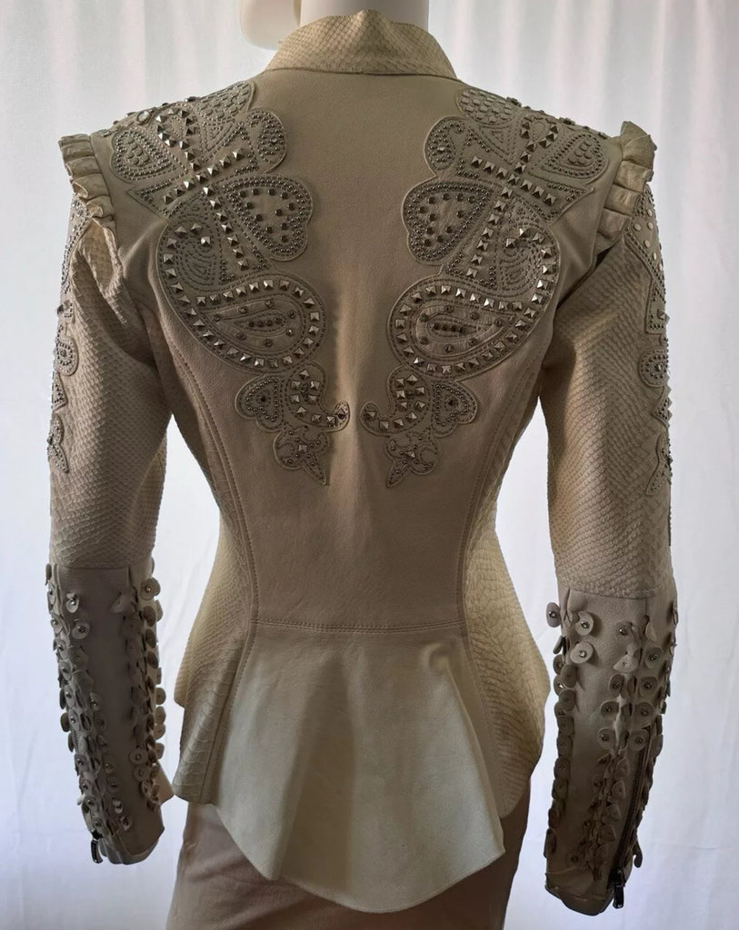 Kippys Cleopatra Cream Lamb Jacket Swarovski M