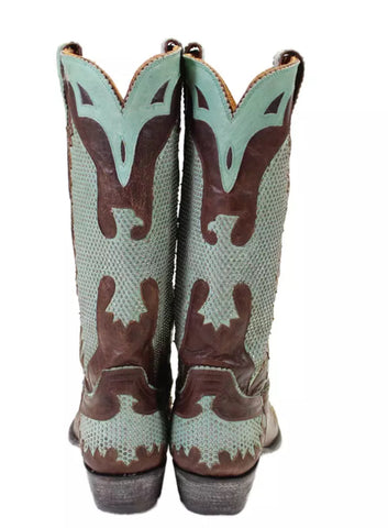 Black Jack Full Python Snakeskin Boots 6B