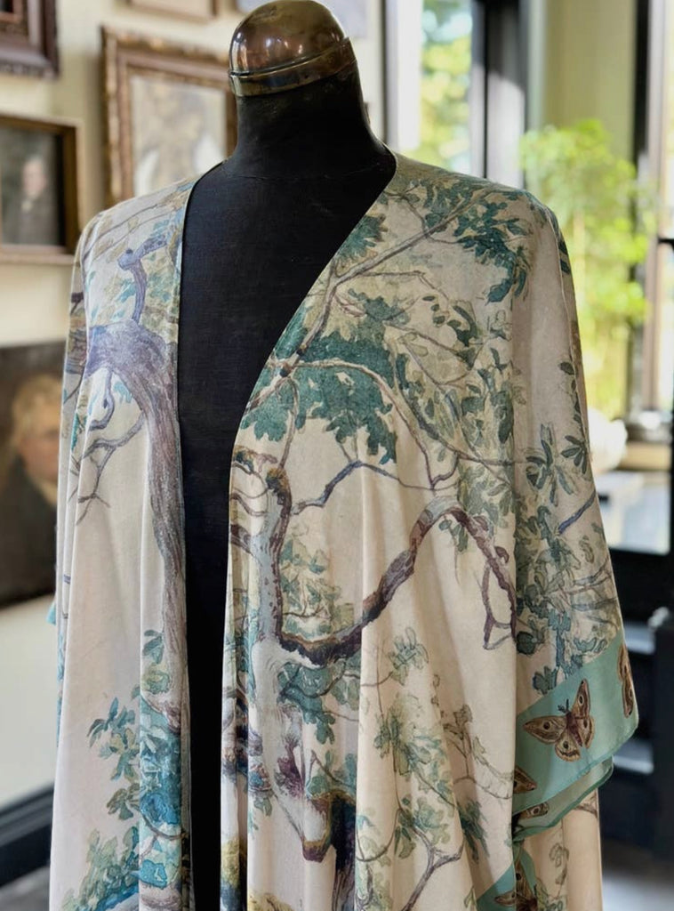 Earth and Sky Bohemian Tree Print Kimono
