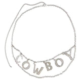 COWBOY Rhinestone Chain Belt