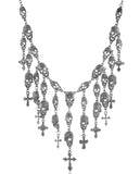 Skull and Cross Dangle Necklace