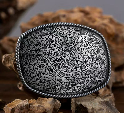 Native American Pattern Belt Buckle