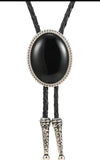 Large Oval Stone Bolo Tie