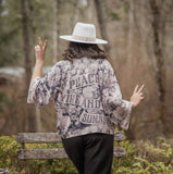 Peace Wine Sunshine Short Cardigan Kimono
