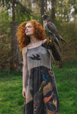 Wild Beauty Peacock Slip Dress
