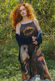 Wild Beauty Peacock Slip Dress