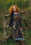 Wild Beauty Peacock Slip Dress