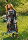 Wild Beauty Peacock Slip Dress