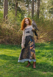 Wild Beauty Peacock Slip Dress