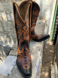 Cock of The Walk Custom Hand Tooled Sacred Heart Mens 8.5D Boots