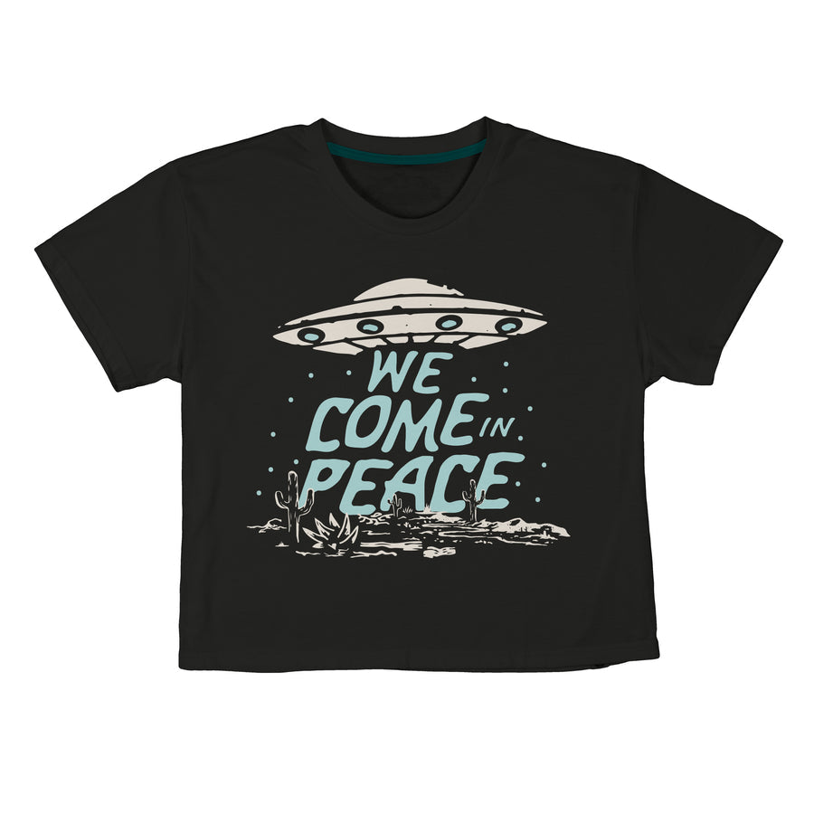 We Come in Peace Crop Tee