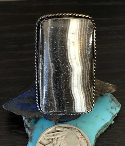 White BuffaloTurquoise  Ring 8.5