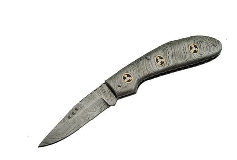 Turquoise Coral Straight Blade Knife