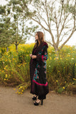Penny Deluxe Kahlo Embroidered Faux Fur Jacket Coat S