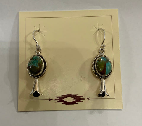 Kingman Turquoise Squash Earrings