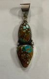Sterling Silver Sonoran Gold Turquoise Pendant