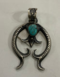 Navajo Naja Pendant Kingman Turquoise