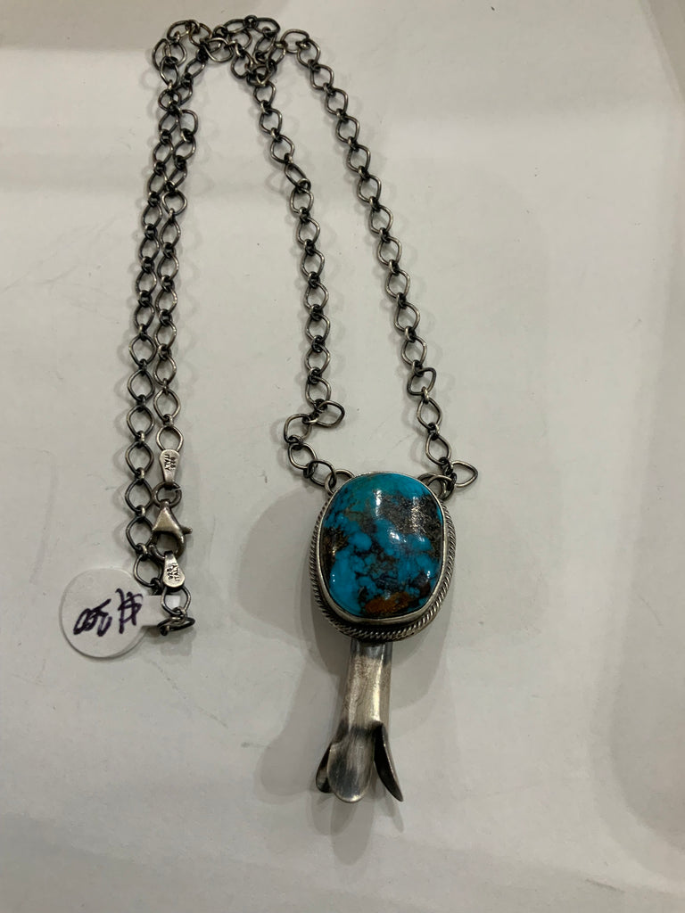 Squash Blossom Turquoise Necklace