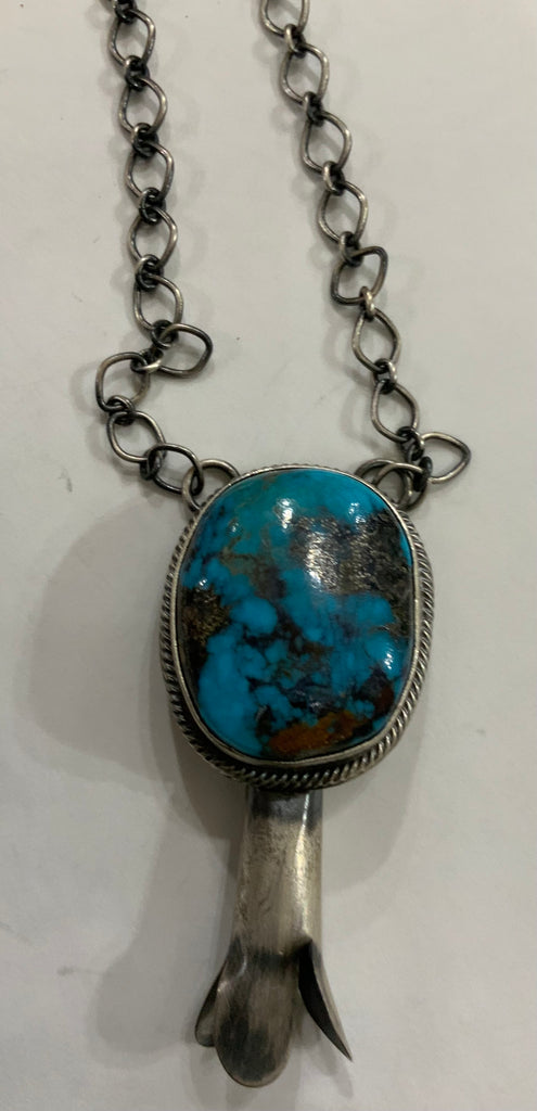Squash Blossom Turquoise Necklace