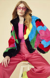 Hand Made Bamboo Faux Fur Cropped Picasso Jacket