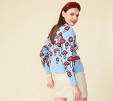 Mushroom Cardigan Sweater Banana Peel Cashmere
