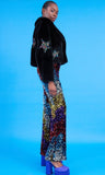 Sequin Star Luxurious Faux Fur Jacket