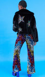 Sequin Star Luxurious Faux Fur Jacket