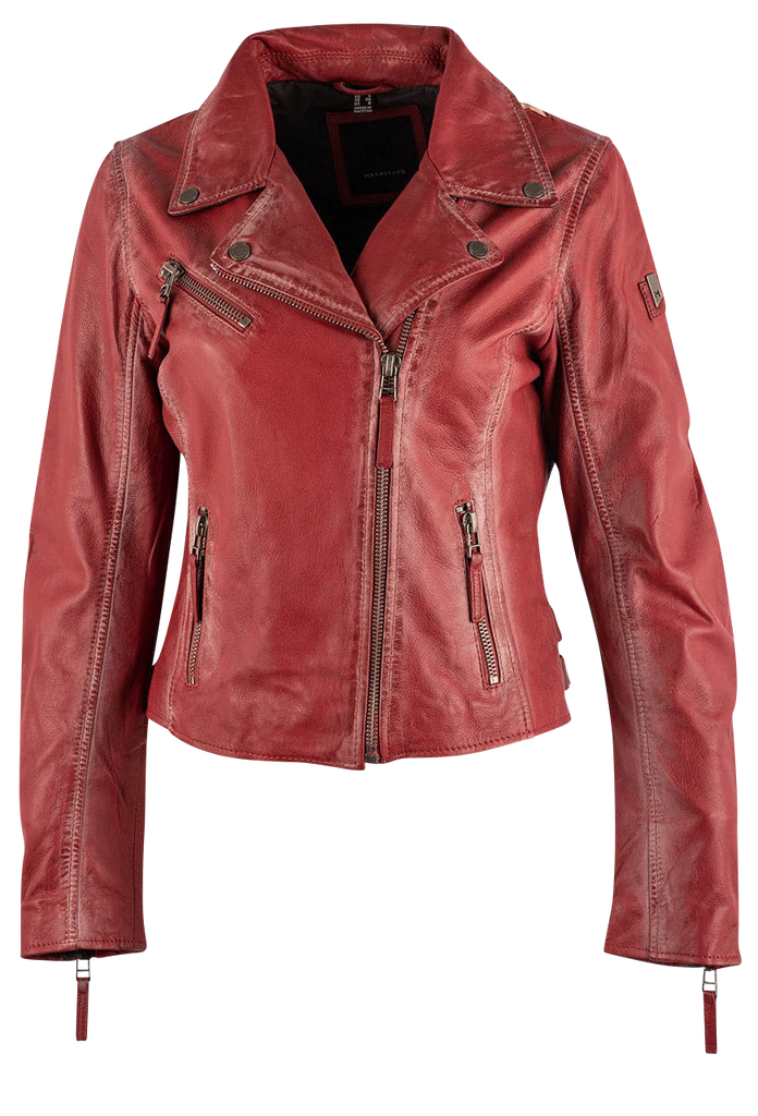 Christy Lamb Leather Moto Stars Jacket