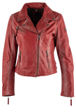 Christy Lamb Leather Moto Stars Jacket