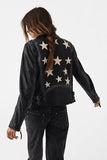 Christy Lamb Leather Moto Stars Jacket