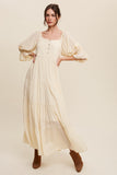 Boho Flowy Button Front Tiered Maxi Dress
