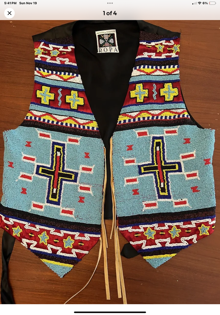 Vintage Beaded ROPA Vest Turquoise Vintage Beaded ROPA Vest Turquoise
