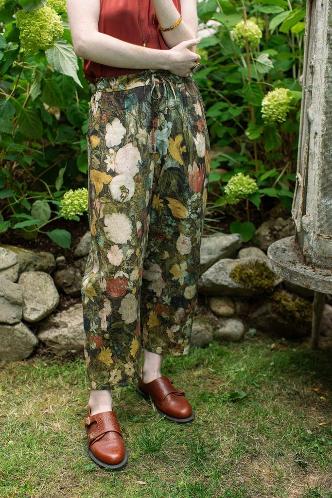 I Dream in Flowers Boho Linen Artist Pants