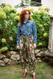 I Dream in Flowers Boho Linen Artist Pants