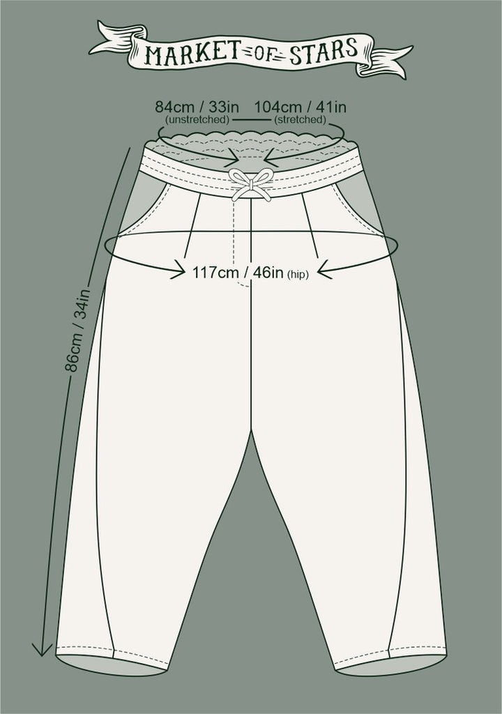 I Dream in Flowers Boho Linen Artist Pants