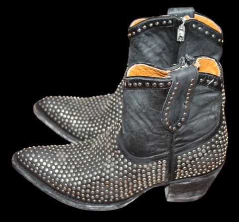 Black Jack Full Python Snakeskin Boots 6B