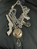 Swarovski Clear Crystal Pistol Necklace