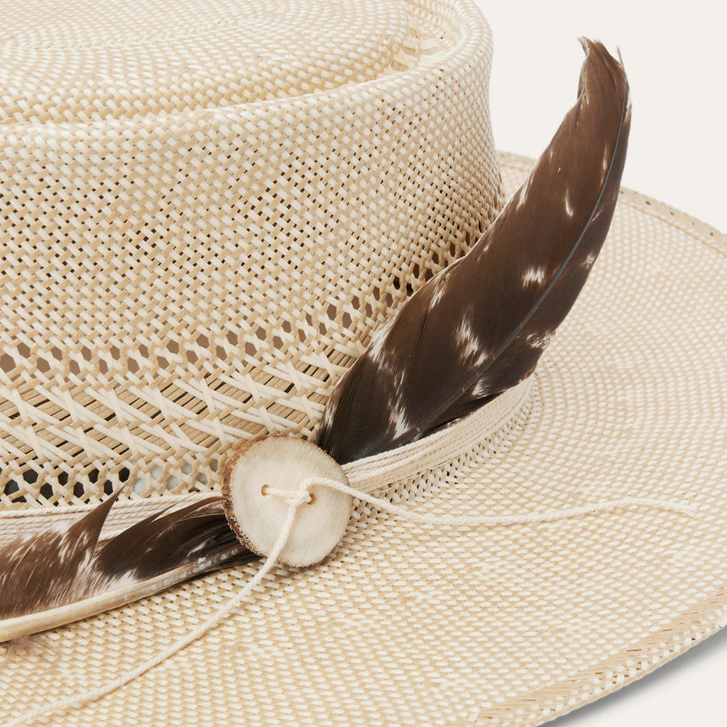 Batterson Straw Flat Brim Hat