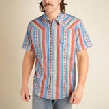 Serape Pearl Snap Short Sleeve Shirt