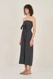 Tie Front Gauze Jumpsuit