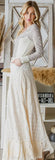 Washed Eyelet Mixed Maxi Skirt