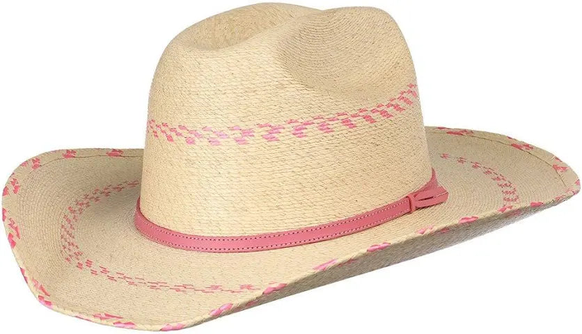 Atwood Pinto Pink /Natural Palm Child’s Cowboy Hat