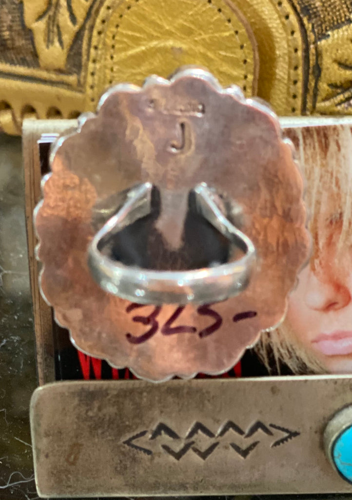 Turquoise and Pearl Ring in Sterling
