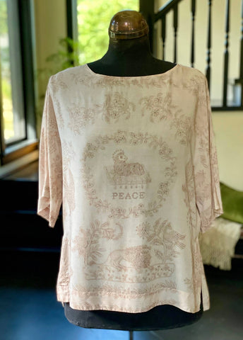 Land of Plenty Lamb Peace Bamboo Top