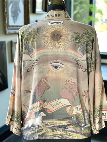 Friendship Love & Truth Mystic Short Kimono Vintage Wash