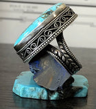 Cripple Creek Big Oval Turquoise Ring 8