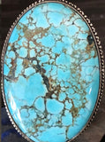 Cripple Creek Big Oval Turquoise Ring 8