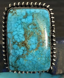 Vintage Bisbee Turquoise Rope Ring 7